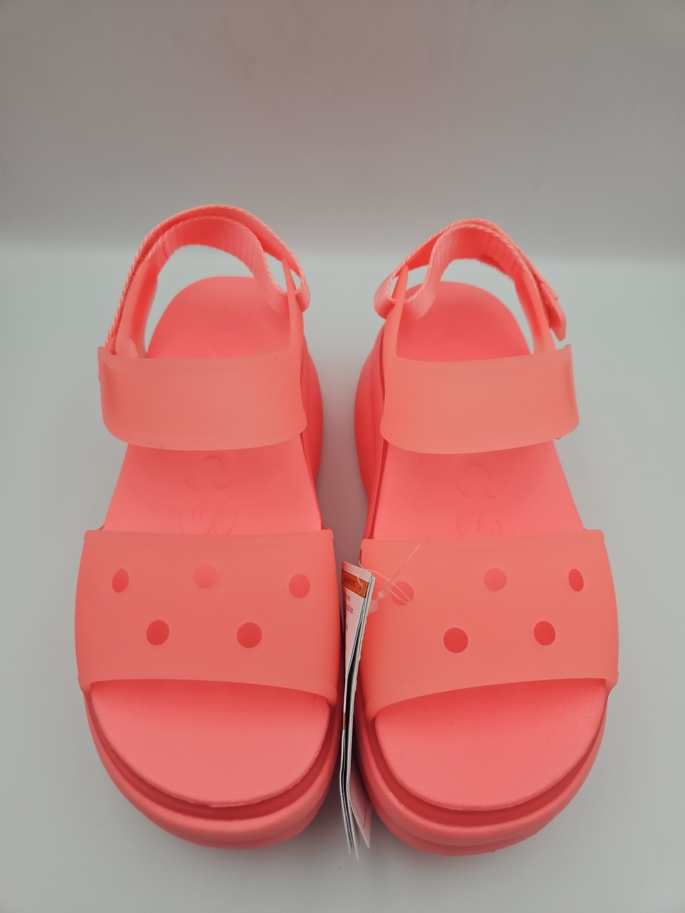 Women’s Platform Sport Sandals in Coral Pink - Picture 3 of 9